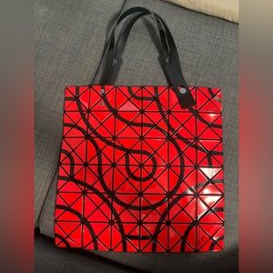 Miyake Bao Bao limited edition red tote